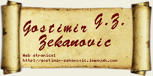 Gostimir Zekanović vizit kartica